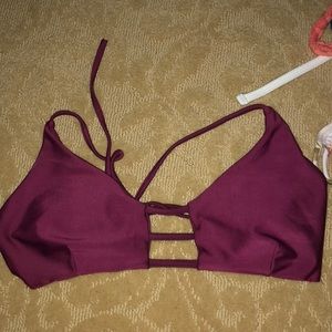 Maroon bikini top